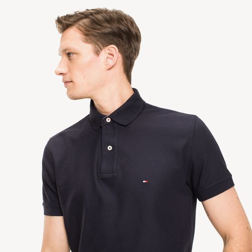 Tommy Polo Clássica Masculina Manga Curta Modelagem Regular Com Logo Bordado No Peito