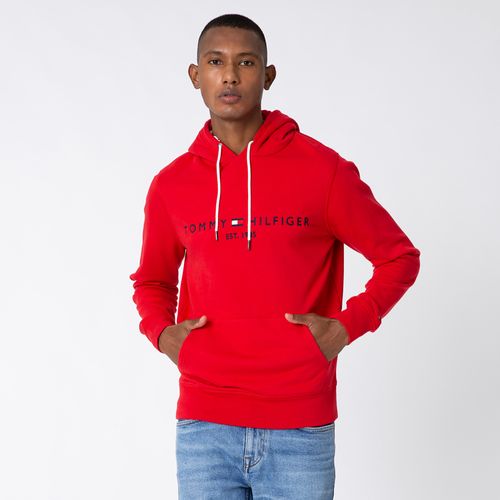 Tommy Hilfiger Moletom Logo Bordado Vermelho
