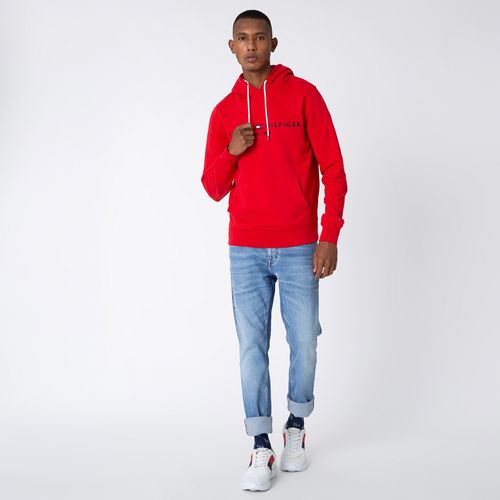Tommy Hilfiger Moletom Logo Bordado Vermelho