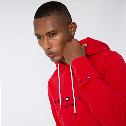 Tommy Hilfiger Moletom Logo Bordado Vermelho