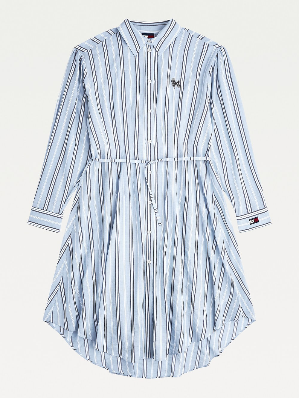 Vestido Listrado Vestido Blusa Social Chemise Longo Listrado