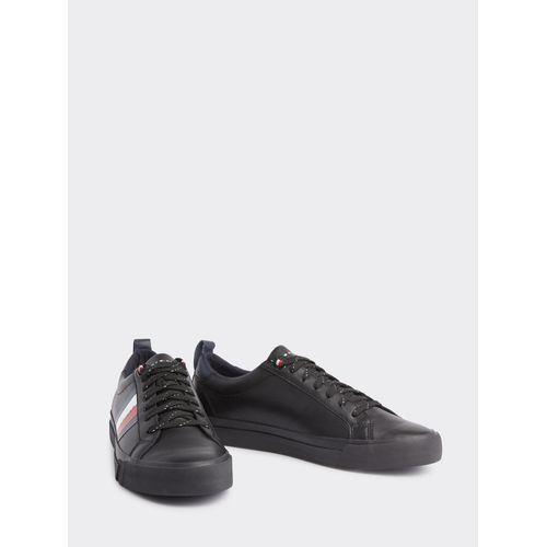 Tommy Tênis  Masculino Couro Faixa Hilfiger Lateral