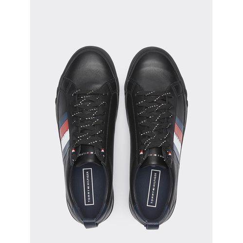 Tommy Tênis  Masculino Couro Faixa Hilfiger Lateral