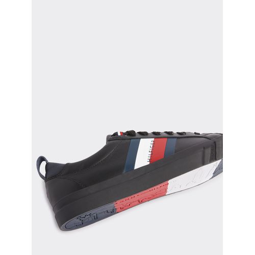 Tommy Tênis  Masculino Couro Faixa Hilfiger Lateral