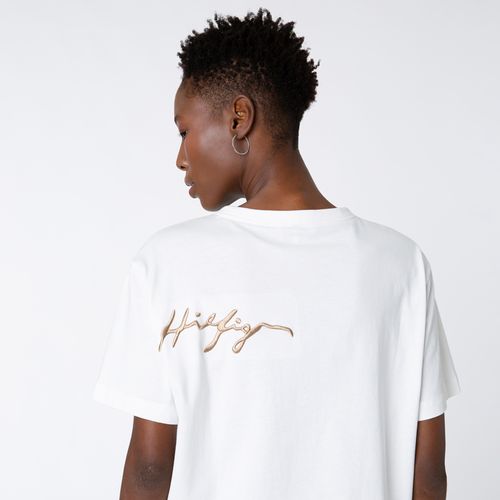 Tommy Hilfiger Camiseta Signature Logo Algodão