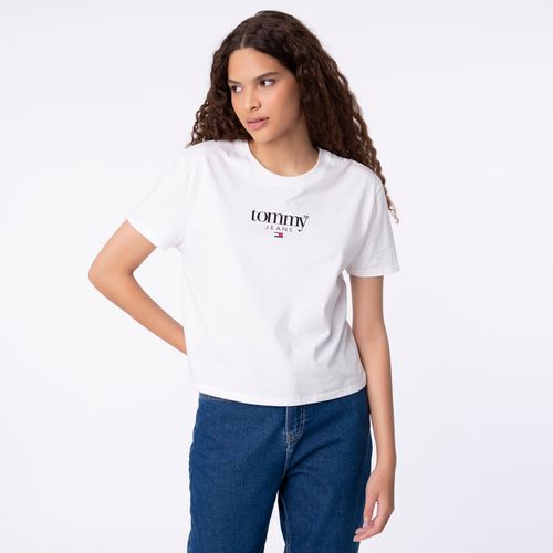 Camiseta Cropped Clássica Logo 1 Tommy Jeans