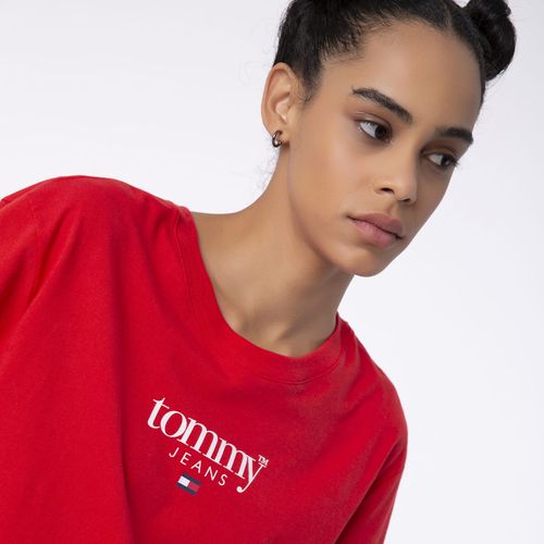 Camiseta Cropped Clássica Logo 1 Tommy Jeans