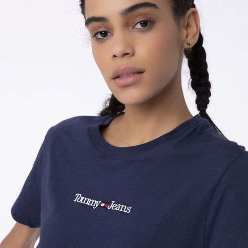 Cropped Manga Curta Logo Linear Tommy Jeans