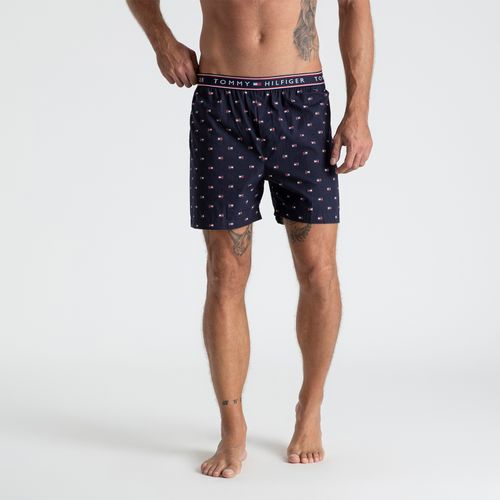 Shorts Pijama Print Com Bandeira