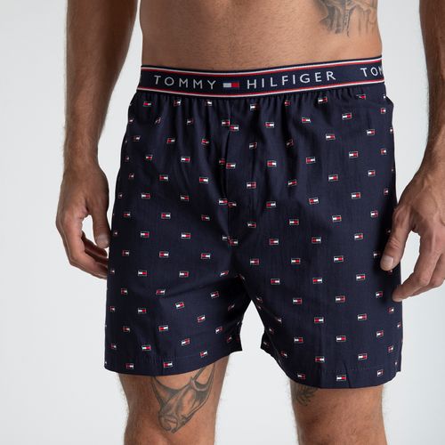 Shorts Pijama Print Com Bandeira