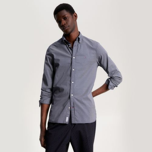 Camisa Estampa Microtraço Slim