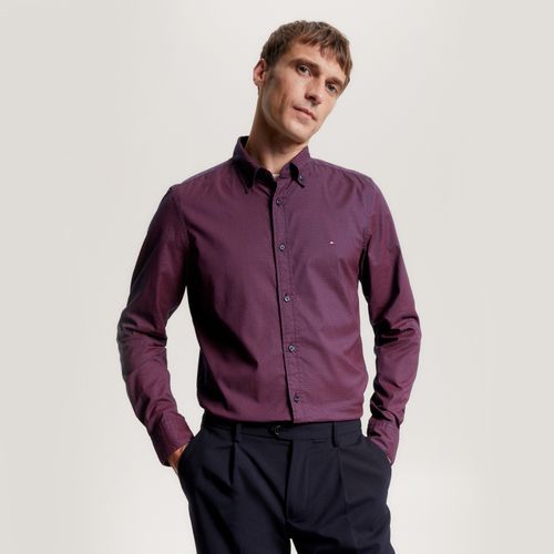 Camisa Estampa Microtraço Slim