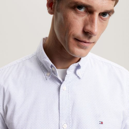 Camisa Estampa Microtraço Slim