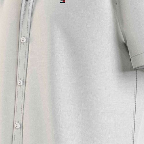 Camisa De Linho Manga Curta Regular Fit