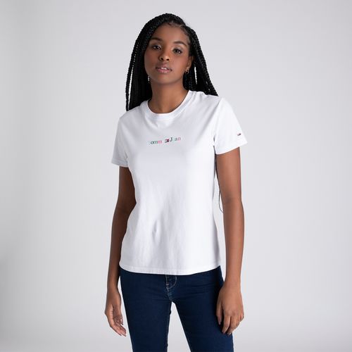 Camiseta Logo Linear Feminina Tommy Jeans