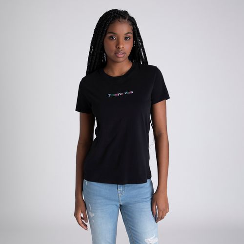 Camiseta Logo Linear Feminina Tommy Jeans