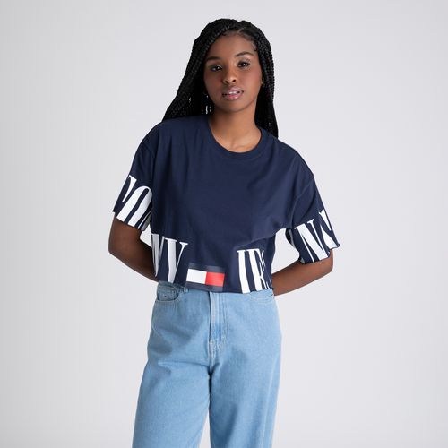 Cropped Oversized Logo Tommy Jeans