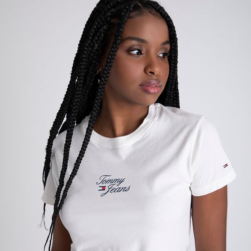 Camiseta Clássica Logo Script Tommy Jeans