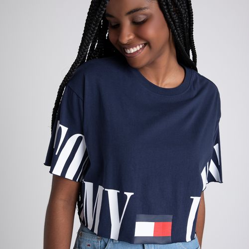 Cropped Oversized Logo Tommy Jeans