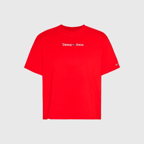 Camiseta Logo Linear Boxy Tommy Jeans