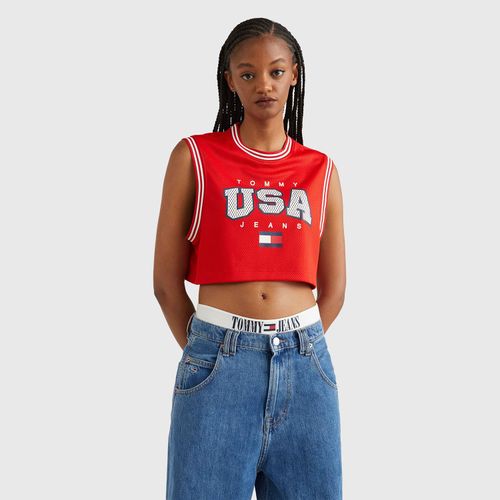 Cropped Basketball Logo Tommy Jeans