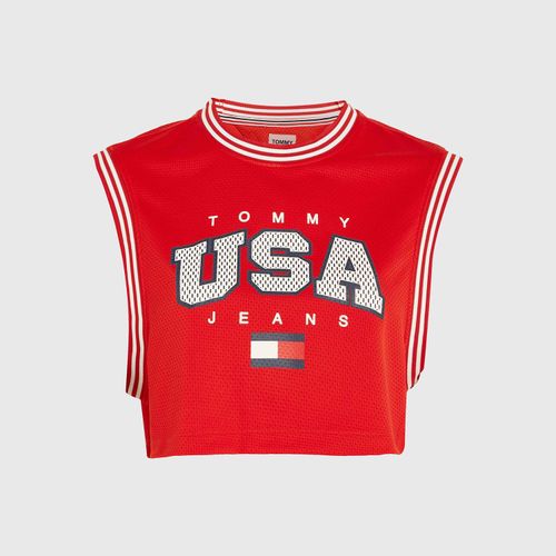 Cropped Basketball Logo Tommy Jeans