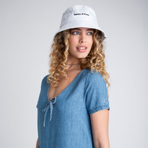 Vestido Midi Chambray Jeans Tommy Jeans