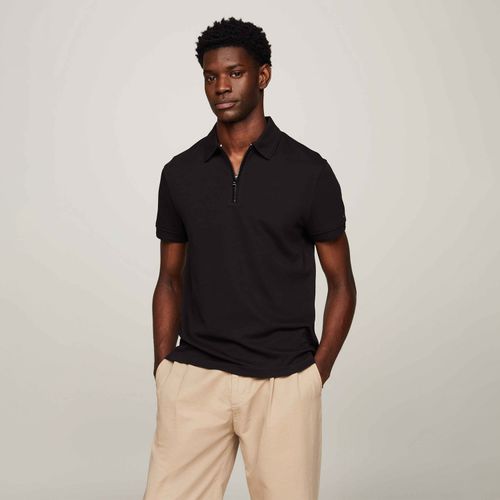 Polo Interlock Carcela Com Zíper Slim Fit