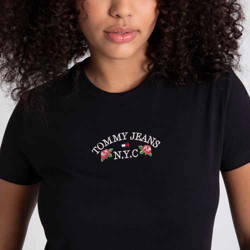 Camiseta Bordado Floral Tommy Jeans