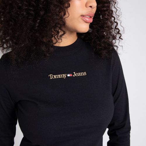 Camiseta Manga Longa Logo Linear Tommy Jeans