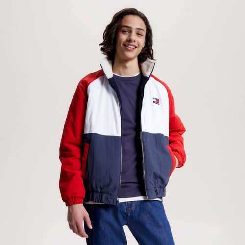 Jaqueta Sherpa Colorblock Reversível Tommy Jeans