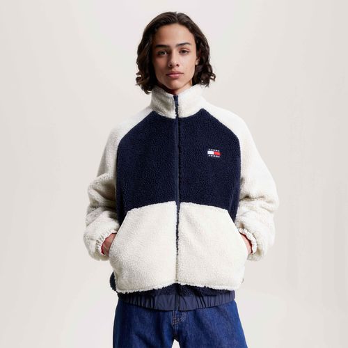 Jaqueta Sherpa Colorblock Reversível Tommy Jeans