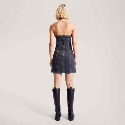 Vestido Denim Sem Alças Tommy Jeans