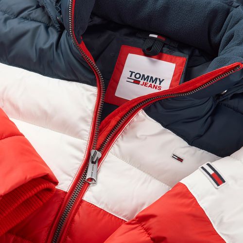 Jaqueta Acolchoada Colorblock Tommy Jeans