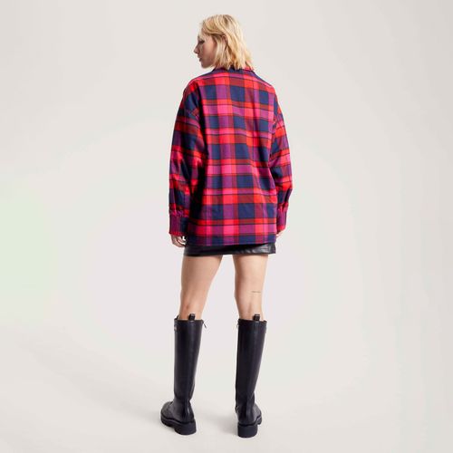 Camisa Xadrez Oversized Tommy Jeans