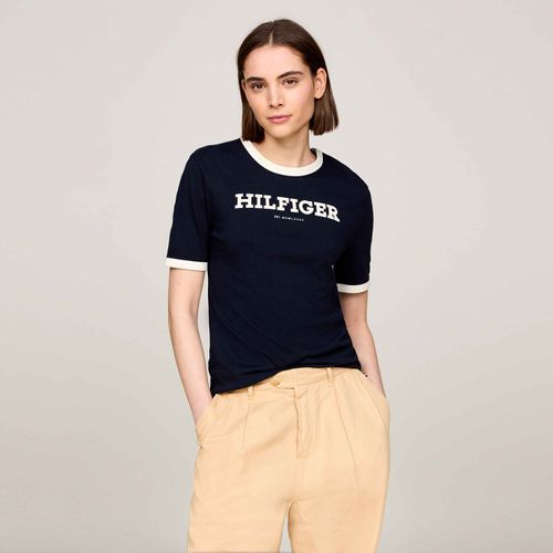 Camiseta Hilfiger Monotype Flocado