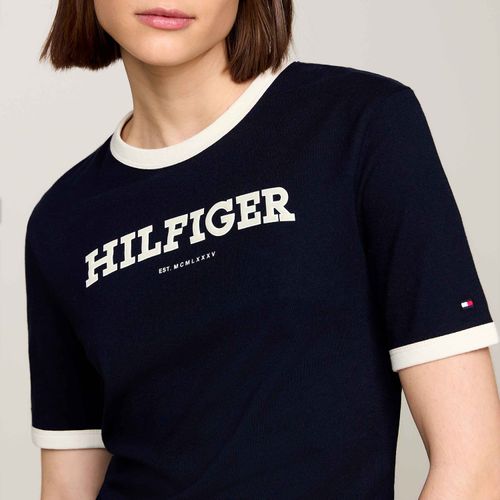 Camiseta Hilfiger Monotype Flocado