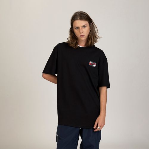 Camiseta Bandeira Bordada Oversized Tommy Jeans X High