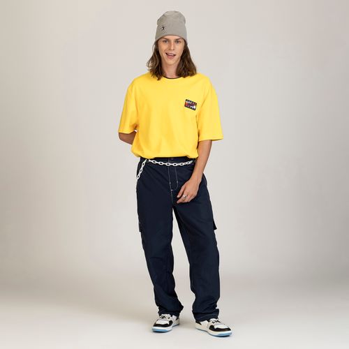 Camiseta Bandeira Bordada Oversized Tommy Jeans X High