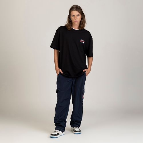 Camiseta Bandeira Bordada Oversized Tommy Jeans X High