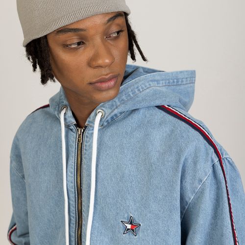 Jaqueta Denim Zíper Oversized Tommy Jeans X High