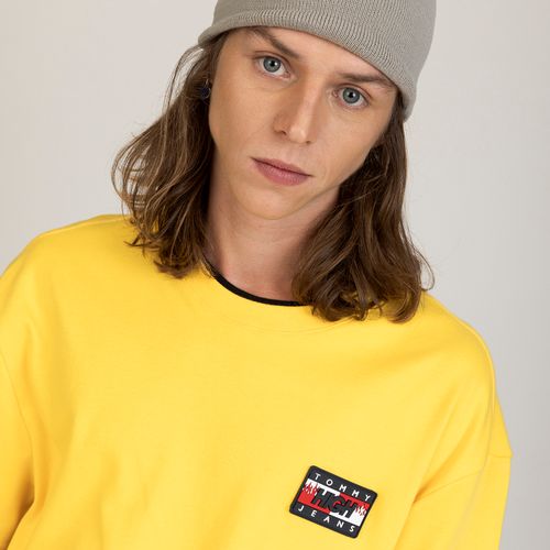 Camiseta Bandeira Bordada Oversized Tommy Jeans X High