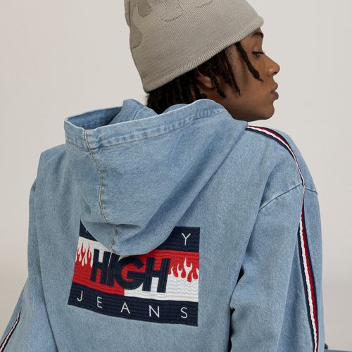 Jaqueta Denim Zíper Oversized Tommy Jeans X High