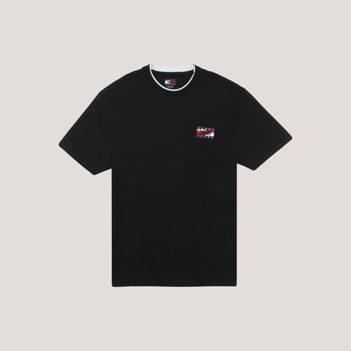 Camiseta Bandeira Bordada Oversized Tommy Jeans X High