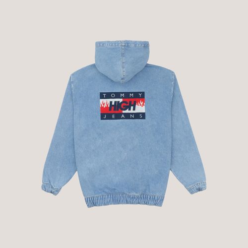 Jaqueta Denim Zíper Oversized Tommy Jeans X High