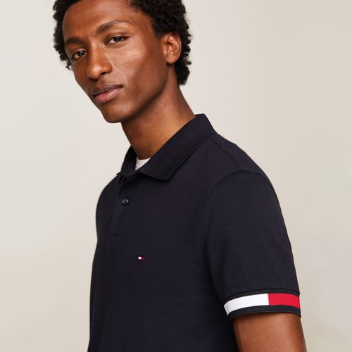 Polo Punho Colorblock  Slim Fit