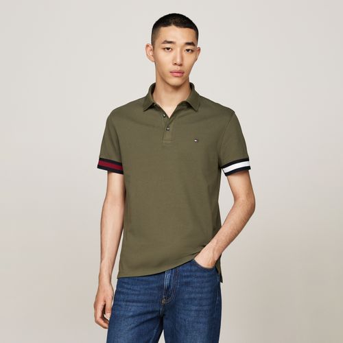 Polo Punho Colorblock Slim