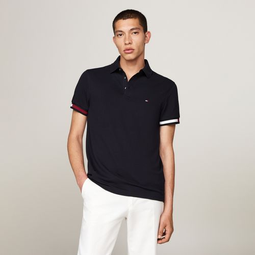 Polo Punho Colorblock Slim