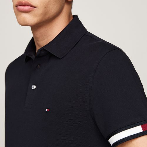 Polo Punho Colorblock Slim