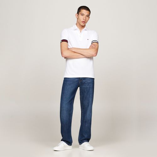 Polo Punho Colorblock Slim